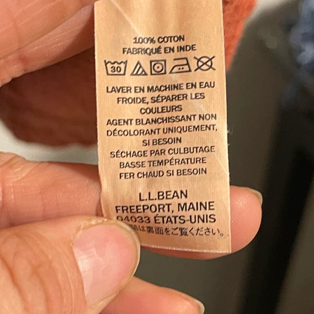 L.L. Bean Men's Short-Sleeve Waffle Knit Button-Down — Rust - Picture 5 of 5